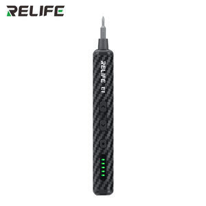 Juego de <span class=keywords><strong>Destornillador</strong></span> Eléctrico de Torque RELIFE E1 de Fibra de Carbono con 12 Puntas y Luces LED sin Sombra <span class=keywords><strong>para</strong></span> Desmontaje y Reparación de Tornillos de Teléfonos Móviles - Product Image 2