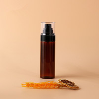 Bouteille pompe en plastique PET épais de 50 ml, 80 ml, 100 ml, 120 ml, blanche, ambrée, transparente, vide, pour cosmétiques, toner, lotion, avec bouchon pulvérisateur