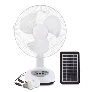Sıcak satış 12 inç güneş şarj masa elektrikli fan güç banka fonksiyonu ile taşınabilir ve güneş şarj edilebilir fan