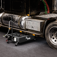 Bac d'évacuation d'huile usée mobile de garage 70-80 litres pour voiture camion égouttoir à chariot à profil bas