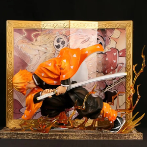 Figura de Anime de 23CM de Agatsuma Zenitsu de Demon Slayer: <span class=keywords><strong>Kimetsu</strong></span> <span class=keywords><strong>No</strong></span> <span class=keywords><strong>Yaiba</strong></span> - Product Image 1
