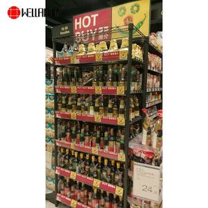 Présentoir de bouteilles de Sauce en acier inoxydable, présentoir avec fil de vitrine, de petite bouteille de Soda, à 7 niveaux - Product Image 1