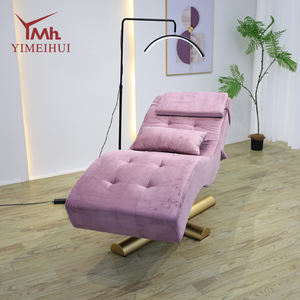 Sillón Estético Cama para Pestañas <span class=keywords><strong>de</strong></span> Cuero Sintético Terciopelo <span class=keywords><strong>Rosa</strong></span> Cama Eléctrica para Salón <span class=keywords><strong>de</strong></span> Belleza con Elevación Ajustable - Product Image 5