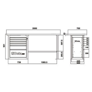 Beta C59A Endurance établi avec 6 tiroirs - Product Image 5