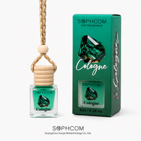 Diffuseur d'huiles essentielles pour voiture, flacon en verre 8ml, bouchon en bois naturel, parfum de luxe pour hommes et femmes.