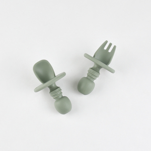 ช้อนเลียและส้อมซิลิโคนแบบนิ่มช้อนฝึกที่จับสั้นสำหรับอาหารเด็กทารกและ<span class=keywords><strong>ข้าว</strong></span>ทานอาหารสำหรับ<span class=keywords><strong>เด็ก</strong></span> - Product Image 6