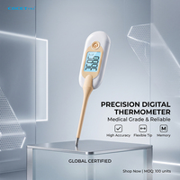 Termometer Elektronik Layar Besar Tahan Air Termometer Digital Medis Rumah Tangga Oral dan Rektal Klinis