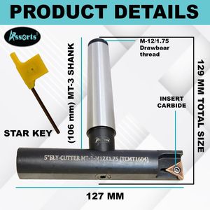 Assorts Fly Cutter MT-3 M12X1.75 TCMT1604 Single Flute For Cnc <b>Machining</b> Center - Product Image 3