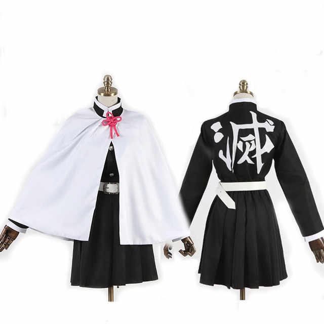 MIAOCOS Fantasia masculina de uniforme de cosplay Tsuyuri Kanao de anime,  caçador de demônios, fantasia de Kimetsu no Yaiba