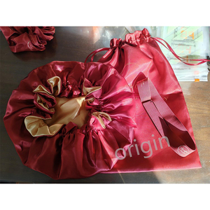 Biểu Tượng Tùy Chỉnh Tóc Nắp ca-pô In Kỹ Thuật Số Dây Kéo Tóc Giả Túi Adjustabele Satin Bonnets Và Ban Nhạc Đàn Hồi Thiết Lập Cho Phụ Nữ Món Quà - Product Image 2