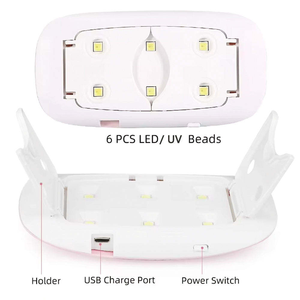 Wholesale Custom Logo Mini Mouse Nail Lamp 6W Foldable UV LED Nail <b>Dryer</b> <b>Portable</b> USB Gel Curing Light for Home DIY Gifts - Product Image 4
