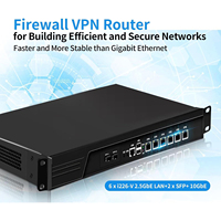 CWWK 1U 989 Servidor de Firewall para Montaje en Rack I5-3320M Router Pfsense 2 X 82599ES 10G SFP+ 6 X I226V 2.5GbE LAN 19" OPNsense