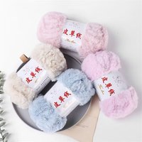 Kit DIY 100% Polyester Teint Anti-Boulochage pour Tricot Manuel, Bonnet et Écharpe en Fausse Fourrure de Vison Moelleuse à Poils Longs, Fil Fantaisie Fait Main