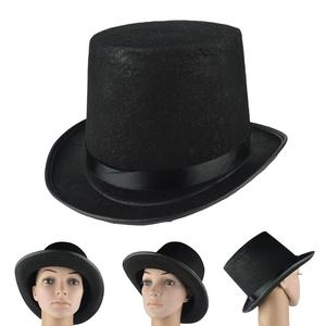 Nieuwe Gestreepte Britse Wind Gentleman Hoed Zwarte Magie Jazz Hoed Voor Mannen En Vrouwen Voor Vakantiefeesten En Halloween Rekwisieten - Product Image 4