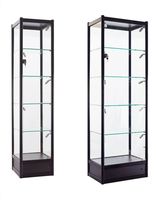 Vitrine de présentation de trophées faite à la main avec vitrine en verre transparent personnalisée, vision complète, verrouillable, en verre trempé