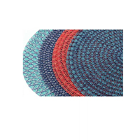 Nouveauté : Sets de table colorés en plastique PP tissé écologique de marque Yichuan, épaisseur 1 cm, options de diamètre pour la décoration de table à manger