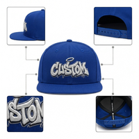 Cappello Snapback Personalizzato all'Ingrosso, in Cotone Pesante, Costruzione a 6 Pannelli, Logo Ricamato 3D, Accessorio Moda Personalizzato