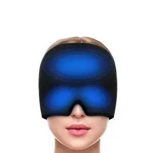 Chapeau de soulagement de la Migraine de thérapie par le froid, confortable et extensible, masque pour les yeux Gel de glace, chapeau de soulagement des maux de tête