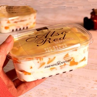 Boîtes à crème glacée Tiramisu de 280ml, pour Dessert, à usage unique, transparentes, pour salade, Mousse, pour gâteaux