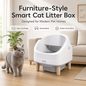 Smart <b>Cat</b> <b>Litter</b> Box Automatic Self Cleaning Furniture Style Pet Toilet with App Control WiFi Connection Large Capacity - Product Image 1