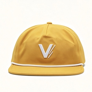 Wholesale Custom Logo <b>Flat</b> Bill Rope Baseball <b>Cap</b> Trucker Hat Lightweight Waterproof Sports Hat Golf Hat For <b>Men</b> Women - Product Image 1