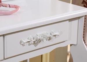 <span class=keywords><strong>Commode</strong></span> de style européen en <span class=keywords><strong>bois</strong></span> blanc, meuble avec 3 miroirs, Table de toilette pour chambre à coucher - Product Image 5