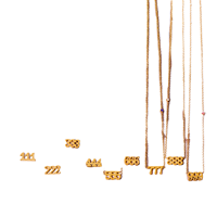 Collier avec numéro ange Gaovo, en acier inoxydable plaqué or 18 carats, pendentif numéro en zircon, collier minimaliste tendance pour femmes