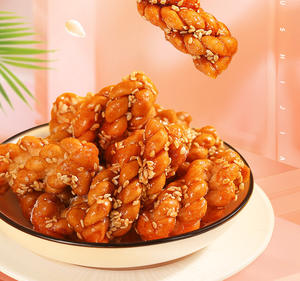 Huanglaolu Prodotto Alimentare Cinese Snack di Pasta Intrecciata Croccante 500g Snack Salato ai Cereali per Feste e Tempo Libero - Product Image 2