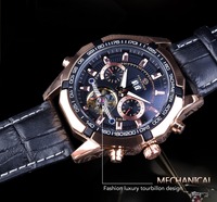 Montre Tourbillon Calendrier Homme de Luxe Grand Cadran Affaires Lumineuse Mécanique Automatique Montre Automatique