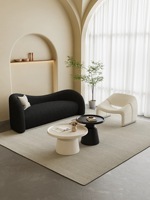 Sofá Moderno Creativo para Sala de Estar con Diseño Curvo, Sofá Modular y Juego de Mesa de Centro, Muebles Adecuados para Lobby de Hotel y Sala de Estar