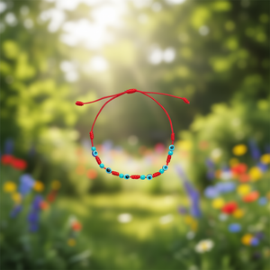 Pulsera de Cuentas de Cinco Ojos del Festival de los Siete Estrellas, Hilo Rojo, Accesorio de Moda, Joyería Unisex - Product Image 2