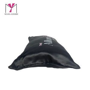 The Allure Luxe Collection Polyester Satin Storage Bags Luxury Screen Printed Zippered Pouches for Hair Extensions - Product Image 5