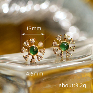 Eleganti Orecchini a Perno Floreali, Gioielli Vintage Minimalisti da Donna, Accessori Moda per Uso Quotidiano, Regalo Chic - Product Image 3