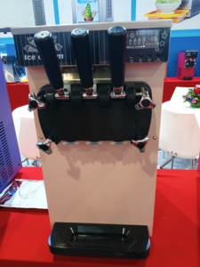 Machine à Glaces Professionnelle en Acier Inoxydable 3 Parfums, <span class=keywords><strong>Sorbetière</strong></span> Gelato de Comptoir - Product Image 4