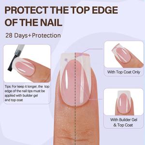 150Pcs Deep French <span class=keywords><strong>Gel</strong></span> Nail Tips Doux Pré-formé Court Carré <span class=keywords><strong>Faux</strong></span> <span class=keywords><strong>Ongles</strong></span> Pas Besoin De Fichier <span class=keywords><strong>Ongles</strong></span> Artificiels - Product Image 4