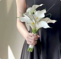 Bouquet de mariée en perles à prix d'usine, bouquet de mariée en cascade, fleurs de mariage en forme de larme, roses en soie blanches élégantes