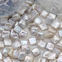 10mm 12mm baroque forme carrée perles en vrac perle bricolage perle d'eau douce à la main pour la fabrication de bijoux boucles d'oreilles accessoires