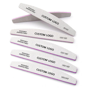 Limas Perfesional <span class=keywords><strong>Para</strong></span> <span class=keywords><strong>Uñas</strong></span> Lavable Grano A Elegir Con Logotipo Personalizado,<span class=keywords><strong>De</strong></span> media luna, Manicure 80/100/180/240 - Product Image 3