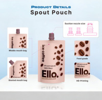Sachets personnalisés à bec verseur en Mylar, étanches, pour gelée, lait, lotion, nettoyant visage, petits échantillons