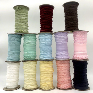 Nastro Elastico in Pizzo a Rete da 13mm per Henna, Accessori Fai-da-te per Abbigliamento e Capelli, Bordo a Rete per Foulard da Donna, Decorazione Floreale - Product Image 3