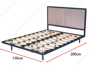 Tête <span class=keywords><strong>de</strong></span> <span class=keywords><strong>lit</strong></span> rembourrée Cadre <span class=keywords><strong>de</strong></span> <span class=keywords><strong>lit</strong></span> en bois et métal - Product Image 3