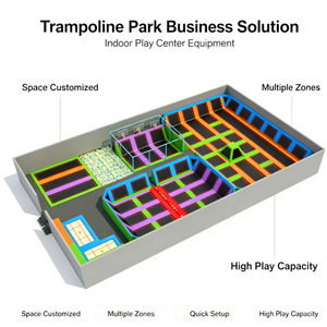 Parque de aventuras comercial para niños, parque de trampolines interior, centro deportivo familiar para adultos - Product Image 1