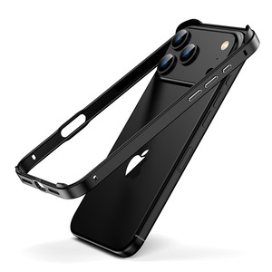 Không có trở lại thiết kế Silicone kim loại khung <span class=keywords><strong>Bumper</strong></span> cho <span class=keywords><strong>iPhone</strong></span> 17 Pro Max Slim kim loại khung backless tản nhiệt nhanh - Product Image 3