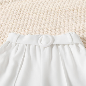 Vêtements pour enfants en gros printemps-automne 2023, hauts et pantalons en dentelle blanche, ensemble de 2 pièces pour filles - Product Image 6