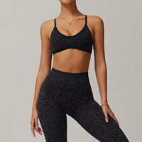 Nouvelle Collection 2026 : Ensemble de Yoga en Nylon et Spandex Doux, Côtelé, Taille Haute, Couleur Unie, Séchage Rapide, Soutien-Gorge de Sport Sans Coutures pour Femme