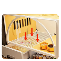 Cage à lapin moderne, durable et élégante, très grande, luxueuse, type villa, en plastique, pour salon, avec fermeture à bouton, transparente
