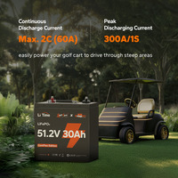 Batterie au lithium LiFePO4 LiTime GC2 51,2 V 30 Ah pour chariots de golf – Solution d'approvisionnement en gros pour le remplacement des batteries au plomb dans les flottes de chariots de golf