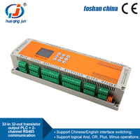 Controlador Lógico Programable Huaqingjun de 32 Entradas y 32 Salidas con Salida de Transistor PLC de 6W, RS485 Modbus para Medidor