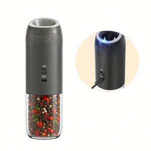 Nuevo Molinillo Eléctrico Recargable de Sal y Pimienta con Luz Azul, Molinillo Automático de Pimienta Negra para el Hogar - Product Image 1