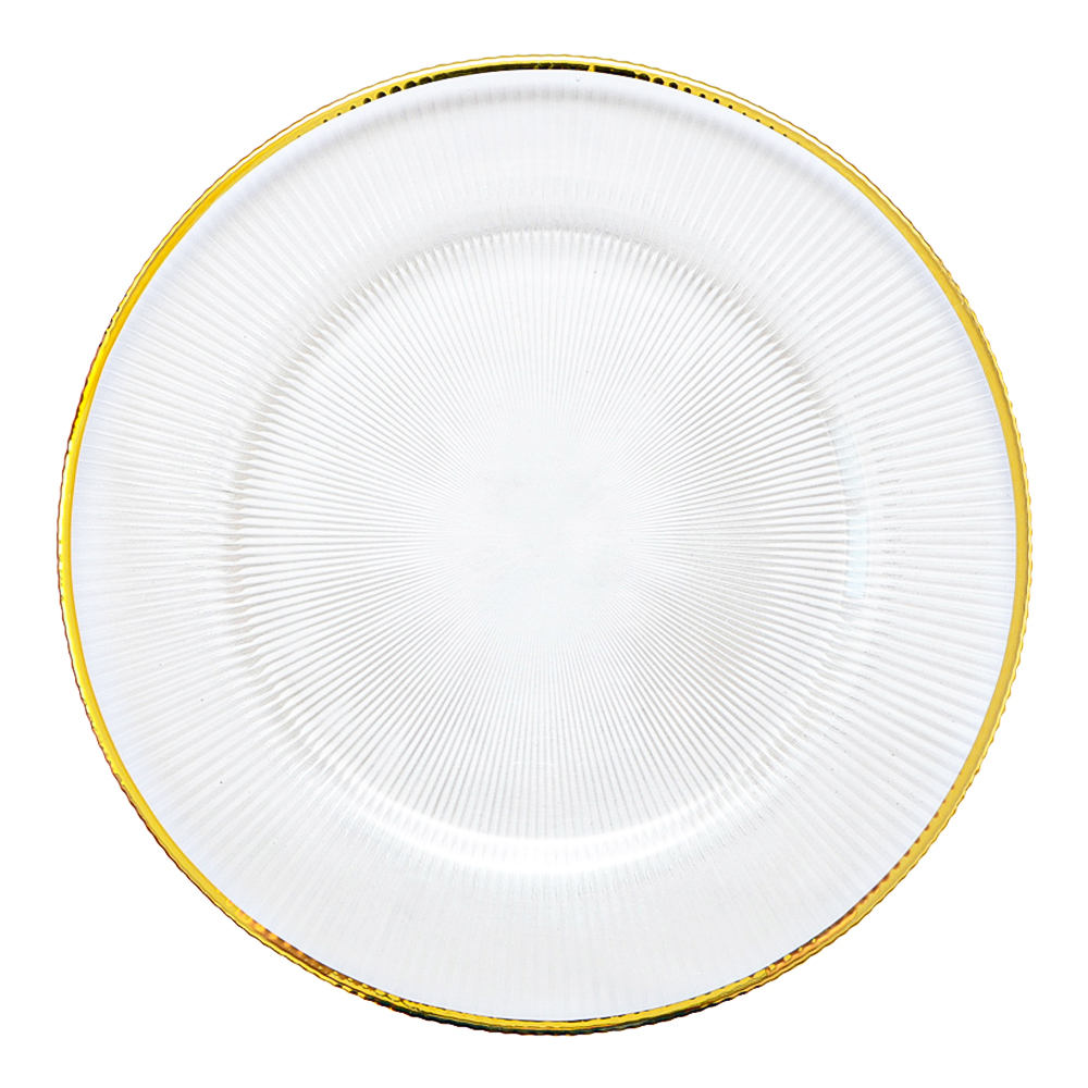 Transparente con borde dorado
